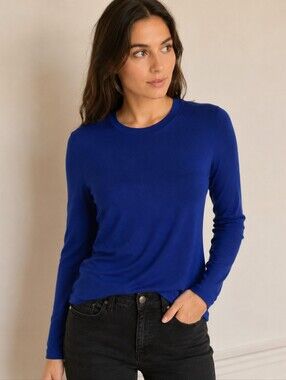 Theory long sleeve modal/wool long sleeve top size M
